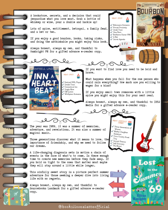 Friendship loyalty promises and a summer adventure in Ireland will require being bold and brave. The roads you travel will always have bumps along the way and some may have forks forcing you to 1 544x680 Book Reviews: The Bourbon Bet, Inn a Heart Beat, and Lost in the Summer of 69