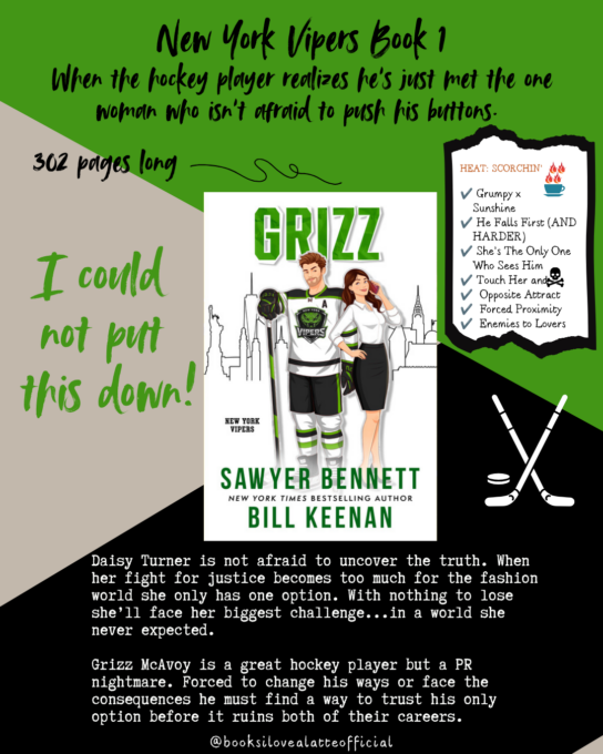 New Series 2 544x680 Book Review: Grizz by Sawyer Bennett and Bill Keenan